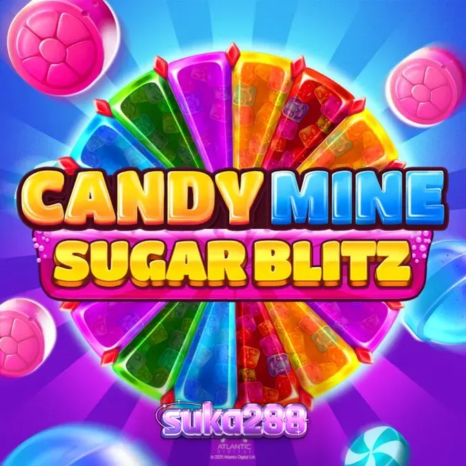 Tampilan visual slot Candy Mine Sugar Blitz dengan desain permen yang cerah